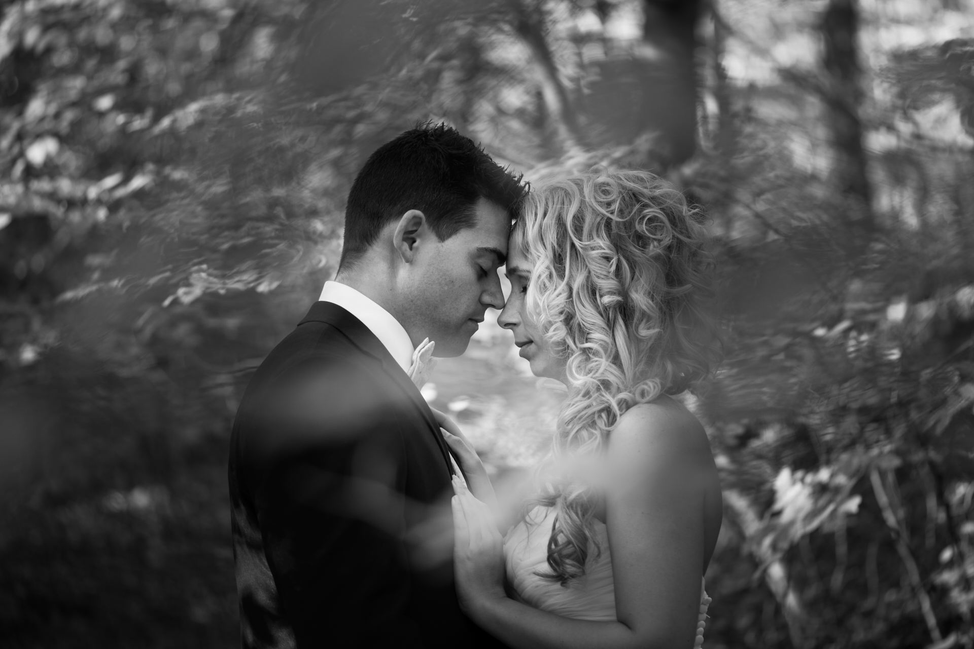 Fotografía de postboda en el bosque